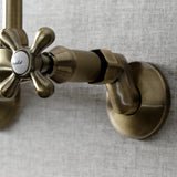 Kingston Double-Handle 2-Hole Wall-Mount Bridge Kitchen Faucet