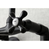 Kingston Double-Handle 2-Hole Wall-Mount Bridge Kitchen Faucet