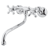Kingston Double-Handle 2-Hole Wall Mount Bathroom Faucet