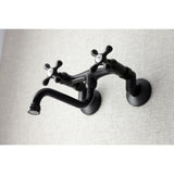 Kingston Double-Handle 2-Hole Wall Mount Bathroom Faucet