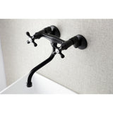 Kingston Double-Handle 2-Hole Wall Mount Bathroom Faucet