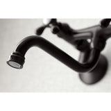 Kingston Double-Handle 2-Hole Wall Mount Bathroom Faucet