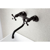 Kingston Double-Handle 2-Hole Wall Mount Bathroom Faucet