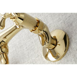 Kingston Double-Handle 2-Hole Wall Mount Bathroom Faucet