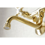Kingston Double-Handle 2-Hole Wall Mount Bathroom Faucet