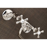 Kingston Double-Handle 2-Hole Wall Mount Bathroom Faucet