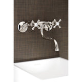 Kingston Double-Handle 2-Hole Wall Mount Bathroom Faucet