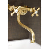 Kingston Double-Handle 2-Hole Wall Mount Bathroom Faucet