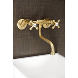 Kingston Double-Handle 2-Hole Wall Mount Bathroom Faucet