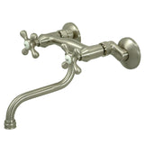 Kingston Double-Handle 2-Hole Wall Mount Bathroom Faucet