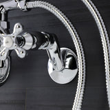 Kingston Two-Handle Clawfoot Tub Faucet with Hand Shower