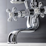 Kingston Two-Handle Clawfoot Tub Faucet with Hand Shower
