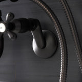 Kingston Two-Handle Clawfoot Tub Faucet with Hand Shower