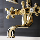 Kingston Two-Handle Clawfoot Tub Faucet with Hand Shower