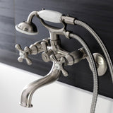 Kingston Two-Handle Clawfoot Tub Faucet with Hand Shower