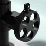 Webb Two-Handle 4-Hole Deck Mount Knurled Handle Bridge Kitchen Faucet with Brass Sprayer