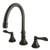 NuFrench Two-Handle 3-Hole Deck Mount Roman Tub Faucet