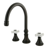 Roman Two-Handle 3-Hole Deck Mount Roman Tub Faucet