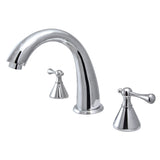 English Country Two-Handle 3-Hole Deck Mount Roman Tub Faucet