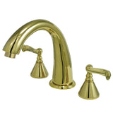 Roman Two-Handle 3-Hole Deck Mount Roman Tub Faucet