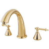 Roman Two-Handle 3-Hole Deck Mount Roman Tub Faucet
