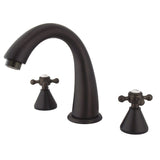 Roman Two-Handle 3-Hole Deck Mount Roman Tub Faucet