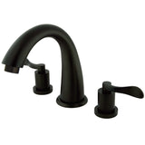 Vintage Two-Handle 3-Hole Deck Mount Roman Tub Faucet