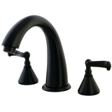 Roman Two-Handle 3-Hole Deck Mount Roman Tub Faucet