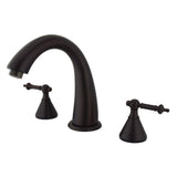 Roman Two-Handle 3-Hole Deck Mount Roman Tub Faucet