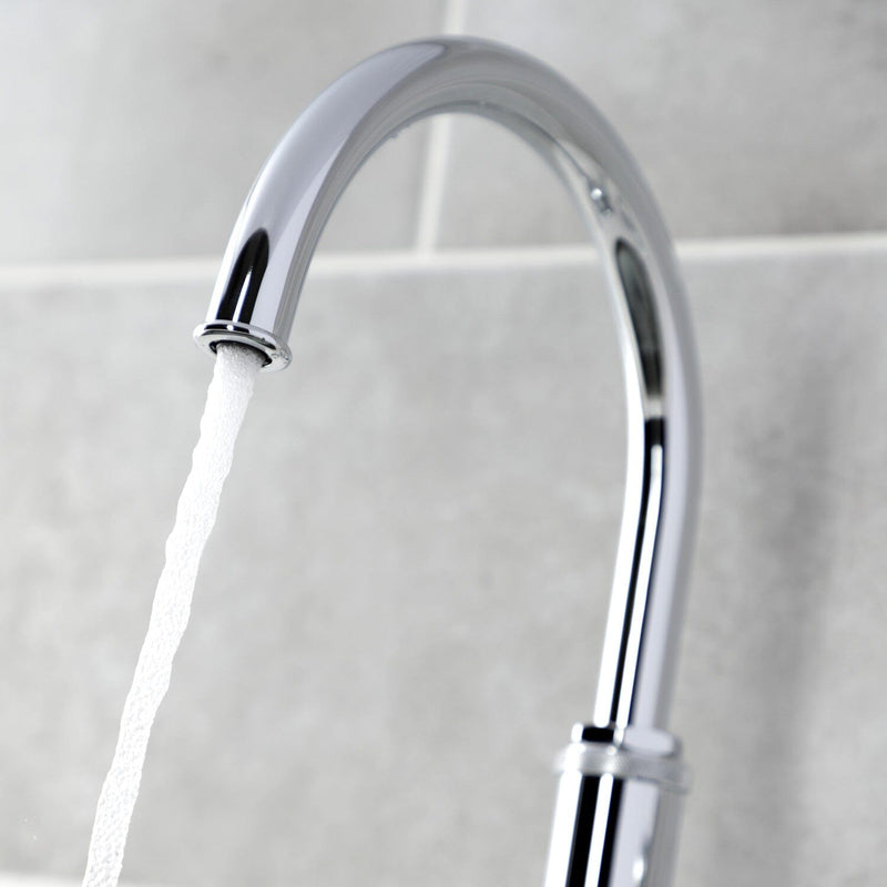 Whitaker Single-Handle 2-Hole Deck Mount Kitchen Faucet with Brass Side Sprayer