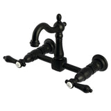 Heirloom Two-Handle 2-Hole Wall Mount Kitchen Faucet