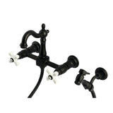 Heritage Two-Handle 3-Hole Wall Mount Kitchen Faucet