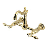 Tudor Two-Handle 2-Hole Wall Mount Kitchen Faucet