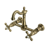 Heritage Two-Handle 2-Hole Wall Mount Kitchen Faucet
