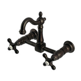 Heritage Two-Handle 2-Hole Wall Mount Kitchen Faucet