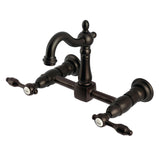 Tudor Two-Handle 2-Hole Wall Mount Kitchen Faucet