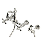 Heritage Two-Handle 3-Hole Wall Mount Kitchen Faucet