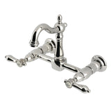 Heirloom Two-Handle 2-Hole Wall Mount Kitchen Faucet