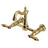 Heritage Two-Handle 2-Hole Wall Mount Kitchen Faucet