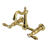 Heirloom Two-Handle 2-Hole Wall Mount Kitchen Faucet