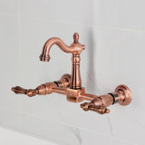Heritage Double-Handle 2-Hole Wall-Mount Bridge Kitchen Faucet