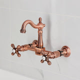 Heritage Double-Handle 2-Hole Wall-Mount Bridge Kitchen Faucet