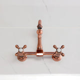 Heritage Double-Handle 2-Hole Wall-Mount Bridge Kitchen Faucet
