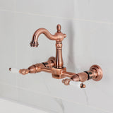 Heritage Double-Handle 2-Hole Wall-Mount Bridge Kitchen Faucet