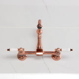 Heritage Double-Handle 2-Hole Wall-Mount Bridge Kitchen Faucet