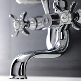 Essex Three-Handle 2-Hole Wall Mount Clawfoot Tub Faucet with Handshower