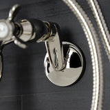 Essex Three-Handle 2-Hole Wall Mount Clawfoot Tub Faucet with Handshower