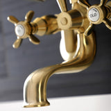 Essex Three-Handle 2-Hole Wall Mount Clawfoot Tub Faucet with Handshower