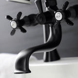 Essex Three-Handle 2-Hole Deck-Mount Clawfoot Tub Faucet with Hand Shower