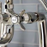 Essex Three-Handle 2-Hole Deck-Mount Clawfoot Tub Faucet with Hand Shower